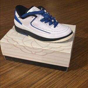 Jordan White and Blue Men's Sneakers